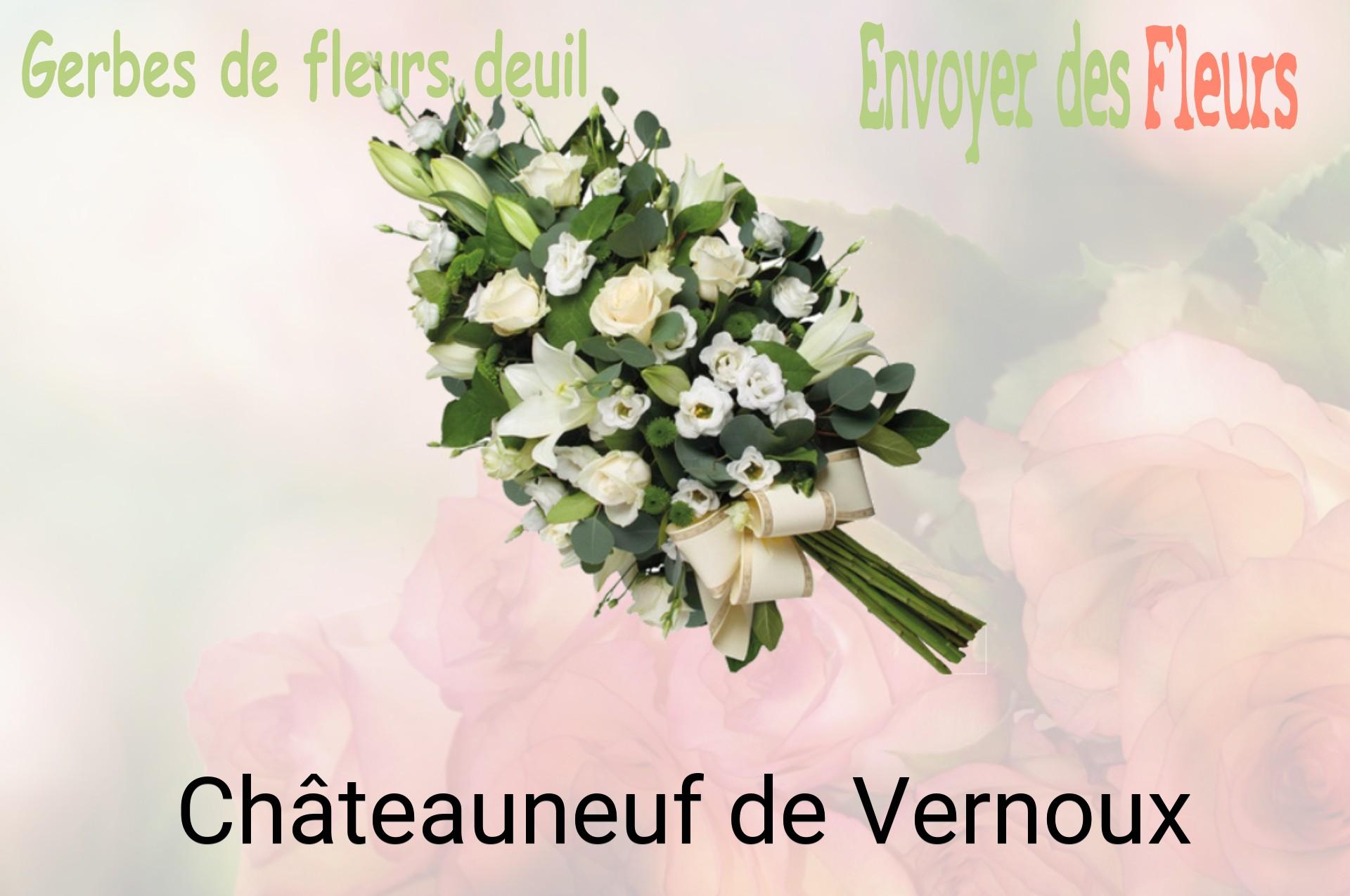 Gerbe de fleurs de deuil livrée à Châteauneuf-de-Vernoux